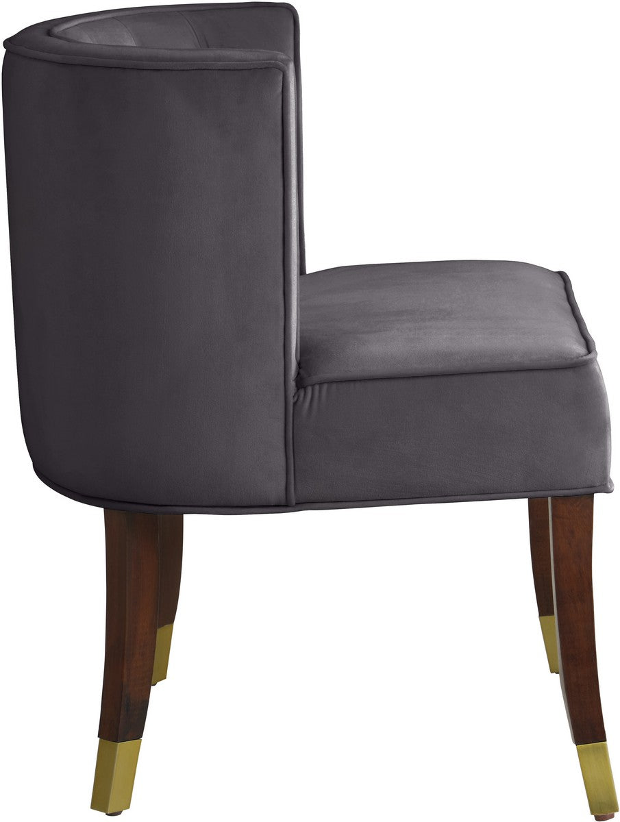 Meridian Furniture Perry Grey Velvet Dining Chair - Set of 2