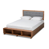 Baxton Studio Cosma Modern Transitional Ash Walnut Brown Finished Wood 4-Drawer Queen Size Platform Storage Bed Baxton Studio-beds-Minimal And Modern - 1