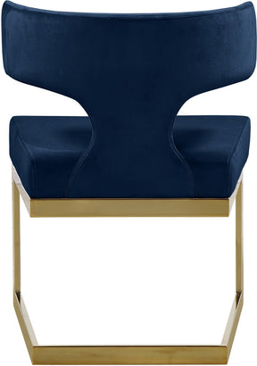 Meridian Furniture Alexandra Navy Velvet Dining Chair