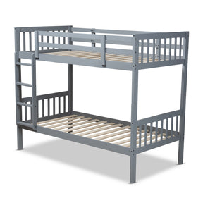 Baxton Studio Jude Modern and Contemporary Grey Finished Wood Twin Size Bunk Bed