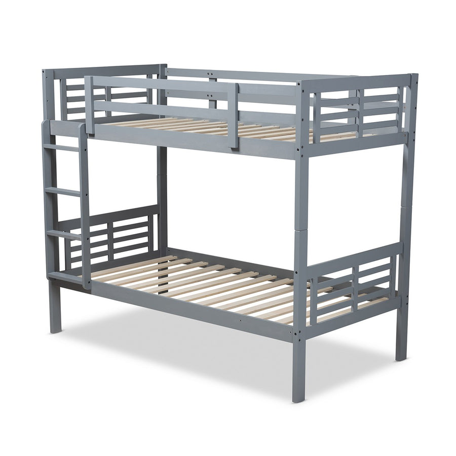 Baxton Studio Liam Modern and Contemporary Grey Finished Wood Twin Siz