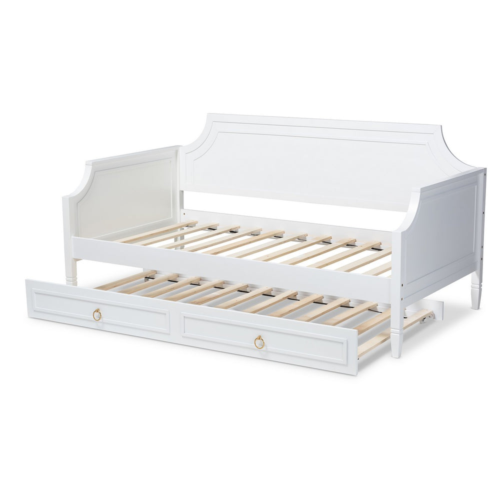 Baxton Studio Mariana Classic and Traditional White Finished Wood Twin