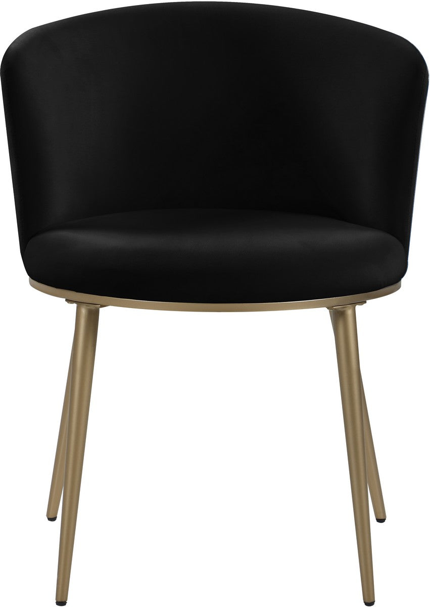 Meridian Furniture Skylar Black Velvet Dining Chair - Set of 2