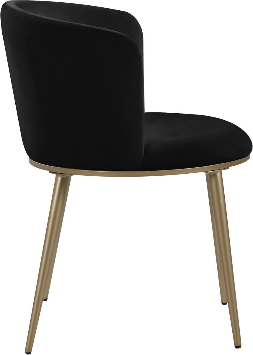 Meridian Furniture Skylar Black Velvet Dining Chair - Set of 2