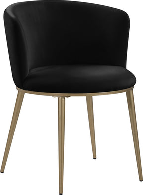 Meridian Furniture Skylar Black Velvet Dining Chair - Set of 2