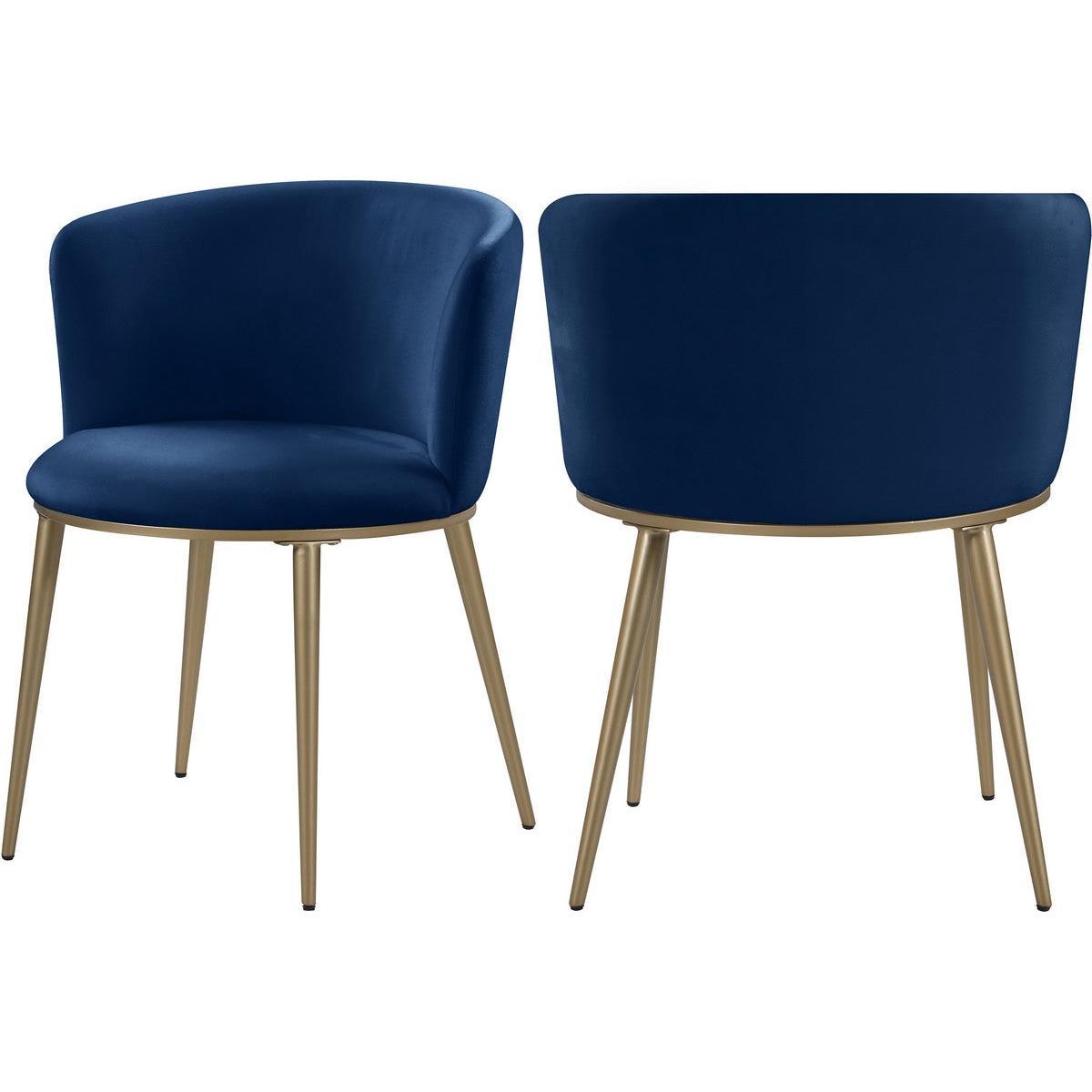 Meridian Furniture Skylar Navy Velvet Dining Chair - Set of 2