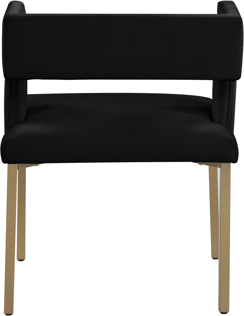 Meridian Furniture Caleb Black Velvet Dining Chair - Set of 2