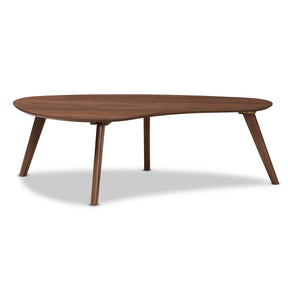 Baxton Studio Scarlette Mid-Century Modern Walnut Finished Coffee Table