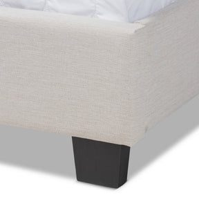 Baxton Studio Ansa Modern and Contemporary Beige Fabric Upholstered King Size Bed