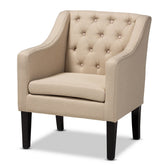 Baxton Studio Brittany Modern and Contemporary Beige Fabric Upholstered Club Chair Baxton Studio-chairs-Minimal And Modern - 1