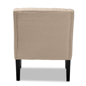 Baxton Studio Brittany Modern and Contemporary Beige Fabric Upholstered Club Chair