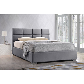 Baxton Studio Sophie Modern and Contemporary Grey Fabric Upholstered King Size Platform Bed Baxton Studio-King Bed-Minimal And Modern - 4