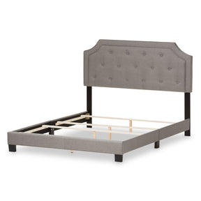 Baxton Studio Willis Modern and Contemporary Light Grey Fabric Upholstered Queen Size Bed Baxton Studio-Queen Bed-Minimal And Modern - 4