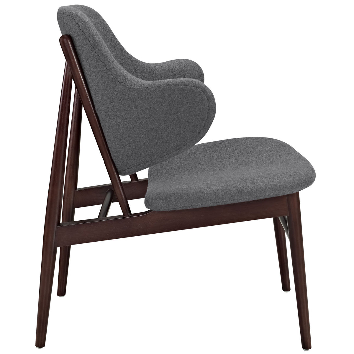 Modway Furniture Modern Cherish Wood Lounge Chair EEI-1098-DGR-Minimal & Modern