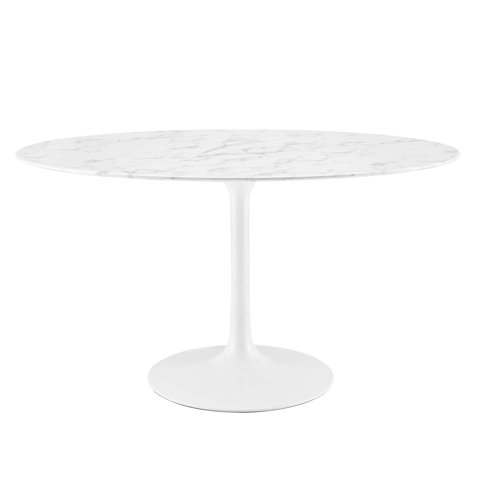 Modway Furniture Modern Lippa 54" Oval Artificial Marble Dining Table - EEI-1134