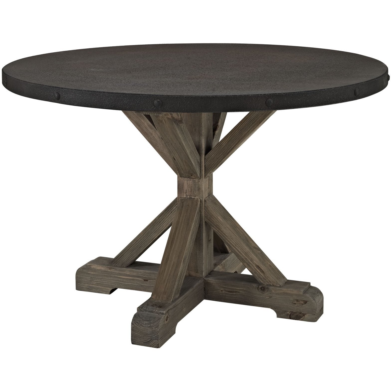 Modway Furniture Stitch Wood Top Modern Brown Dining Table EEI-1207-BR