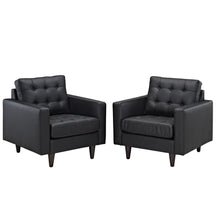 Modway Furniture Modern Empress Armchair Leather Set of 2 - EEI-1282