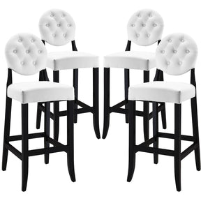 Modway Furniture Modern Button Bar Stool Set of 4 - EEI-1686-Minimal & Modern