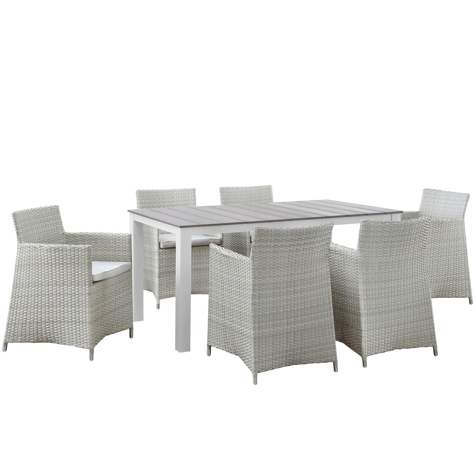 Modway Furniture Modern Junction 7 Piece Outdoor Patio Dining Set - EEI-1748