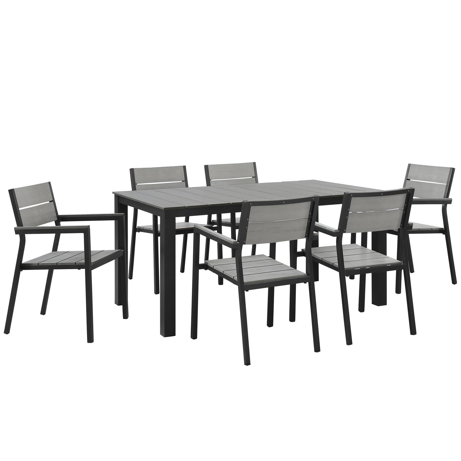 Modway Furniture Modern Maine 7 Piece Outdoor Patio Dining Set - EEI-1749