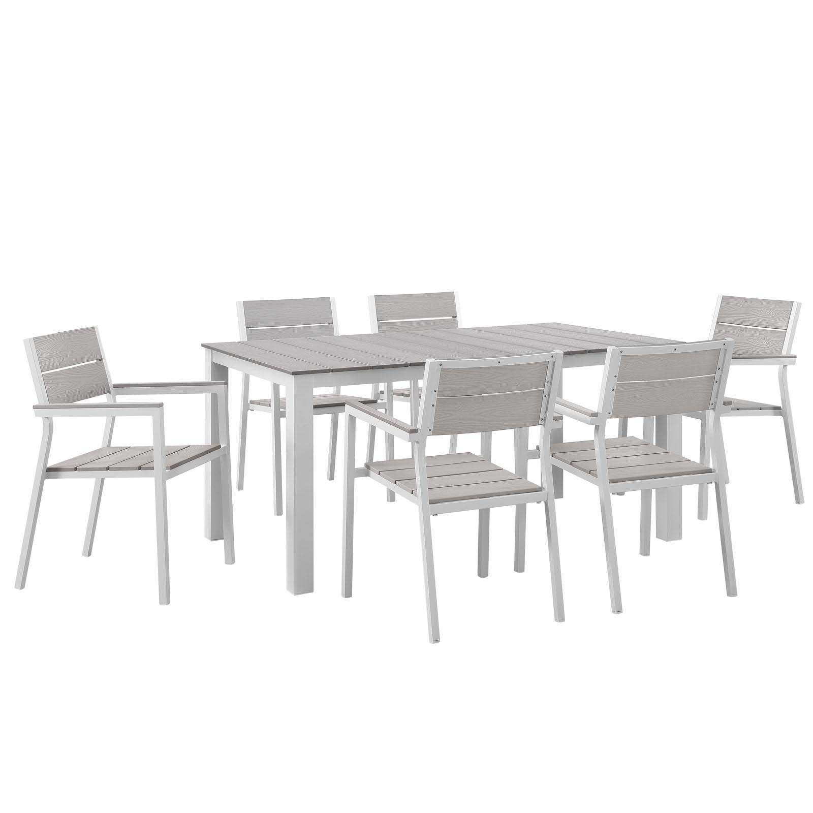 Modway Furniture Modern Maine 7 Piece Outdoor Patio Dining Set - EEI-1749