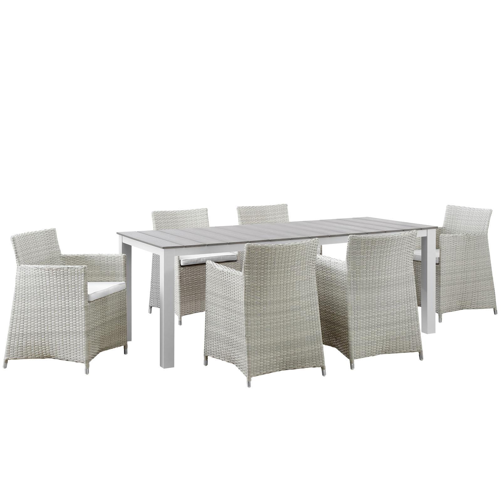 Modway Furniture Modern Junction 7 Piece Outdoor Patio Dining Set - EEI-1750