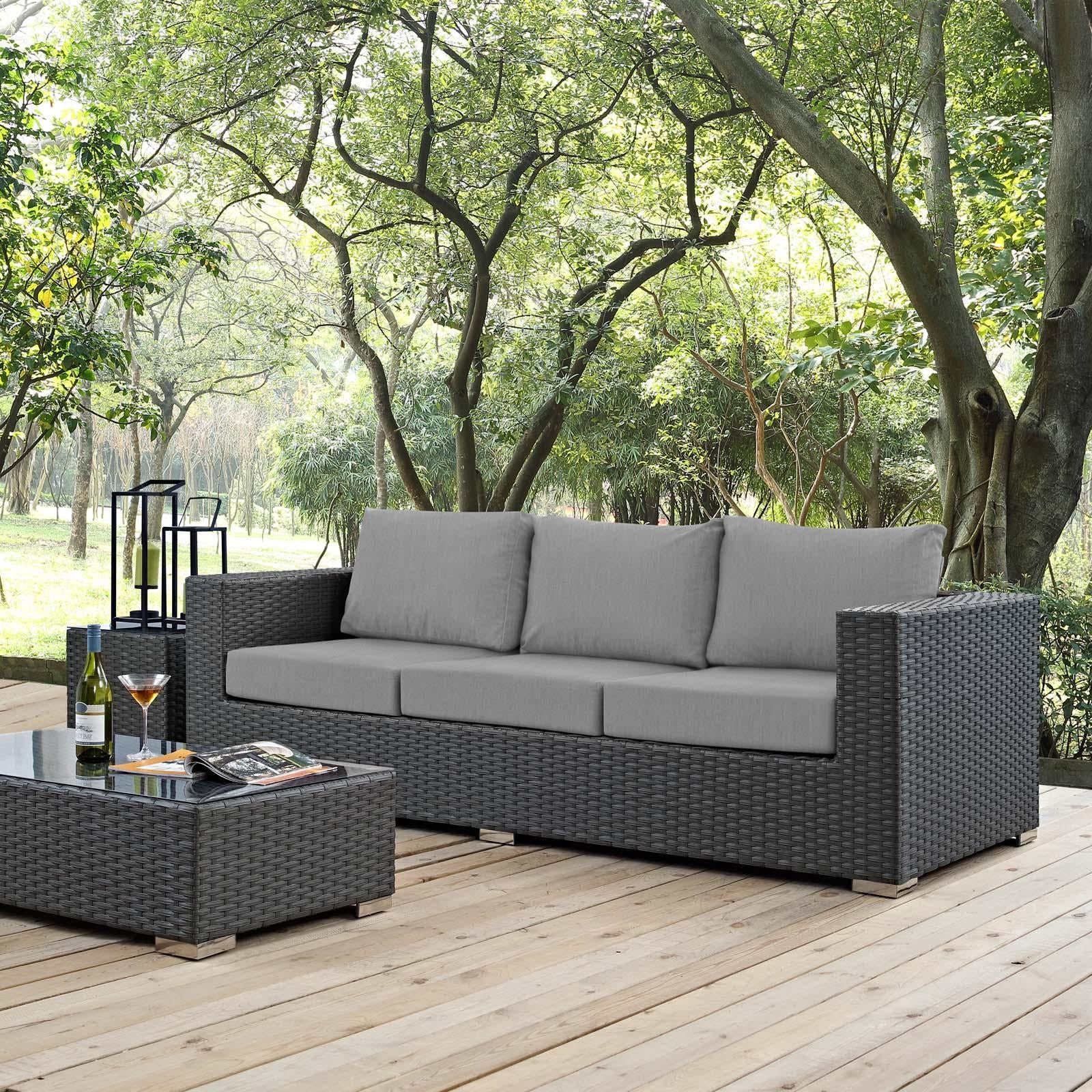 Modway Furniture Modern Sojourn Outdoor Patio Sunbrella® Sofa - EEI-1860