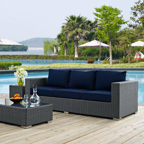 Modway Furniture Modern Sojourn Outdoor Patio Sunbrella® Sofa - EEI-1860