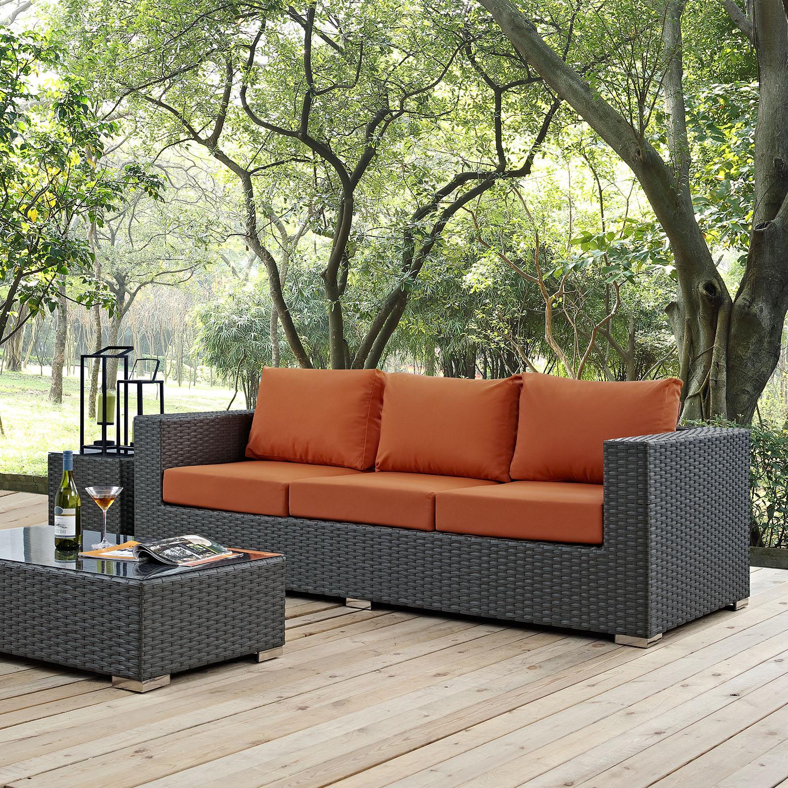 Modway Furniture Modern Sojourn Outdoor Patio Sunbrella® Sofa - EEI-1860