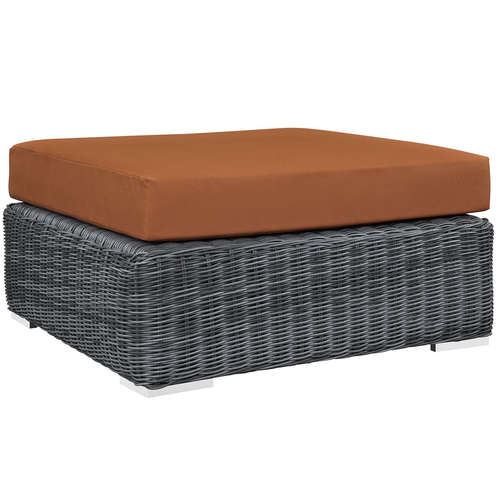 Modway Furniture Modern Summon Outdoor Patio Sunbrella® Square Ottoman - EEI-1875