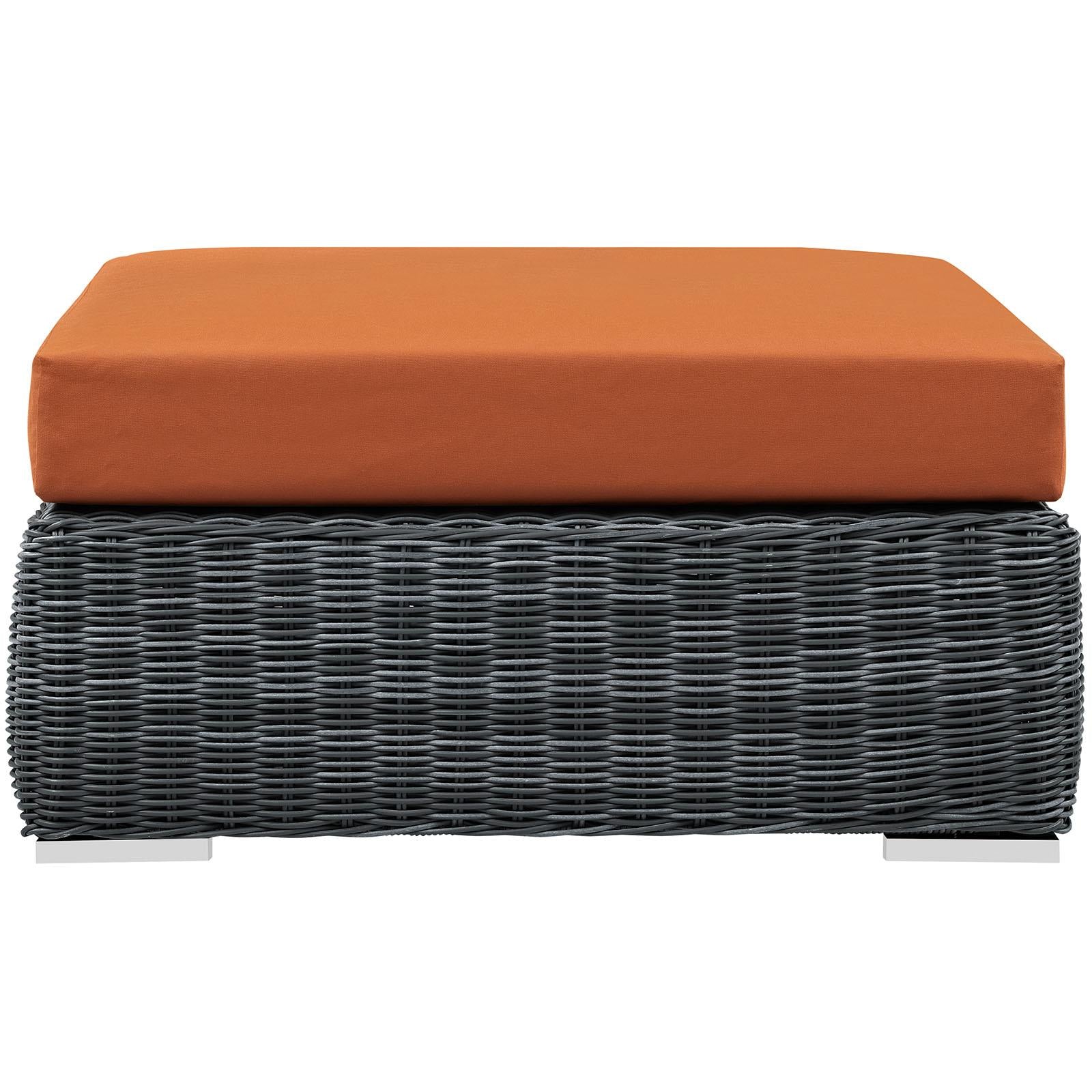 Modway Furniture Modern Summon Outdoor Patio Sunbrella® Square Ottoman - EEI-1875