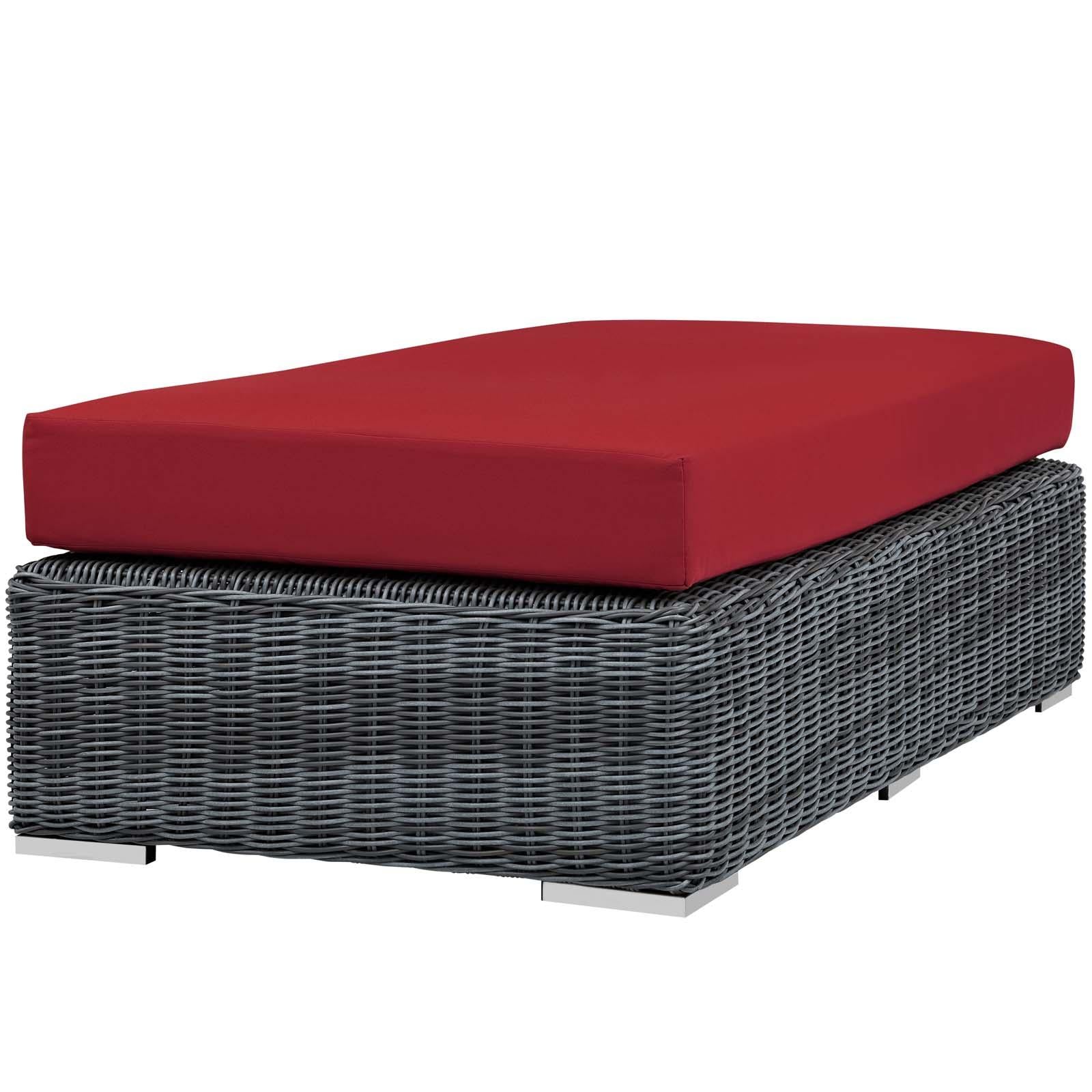 Modway Furniture Modern Summon Outdoor Patio Sunbrella® Rectangle Ottoman - EEI-1877