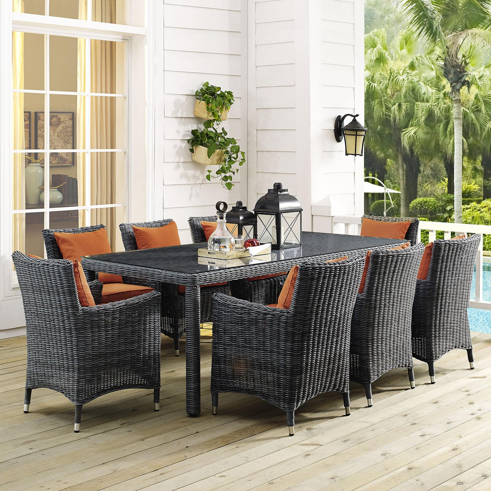 Modway Furniture Modern Summon 83" Outdoor Patio Dining Table - EEI-1942