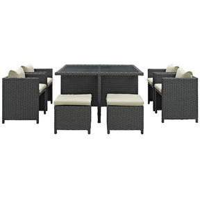 Modway Furniture Modern Sojourn 9 Piece Outdoor Patio Sunbrella® Dining Set - EEI-1946