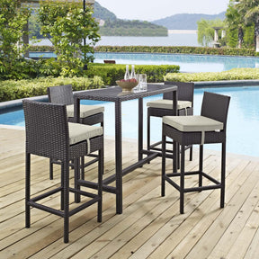 Modway Furniture Modern Convene 5 Piece Outdoor Patio Pub Set - EEI-1964