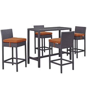 Modway Furniture Modern Convene 5 Piece Outdoor Patio Pub Set - EEI-1964