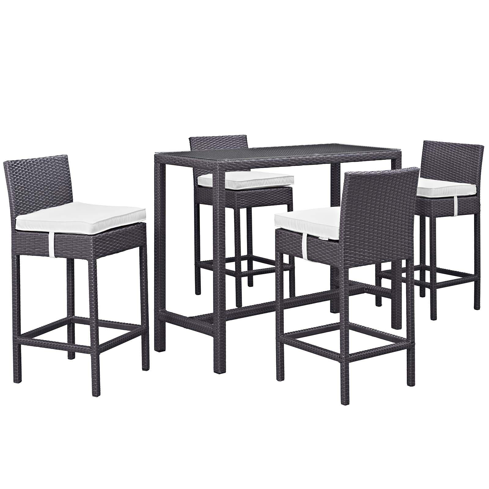 Modway Furniture Modern Convene 5 Piece Outdoor Patio Pub Set - EEI-1964