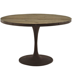 Modway Furniture Modern Drive 48" Round Wood Top Dining Table - EEI-2004