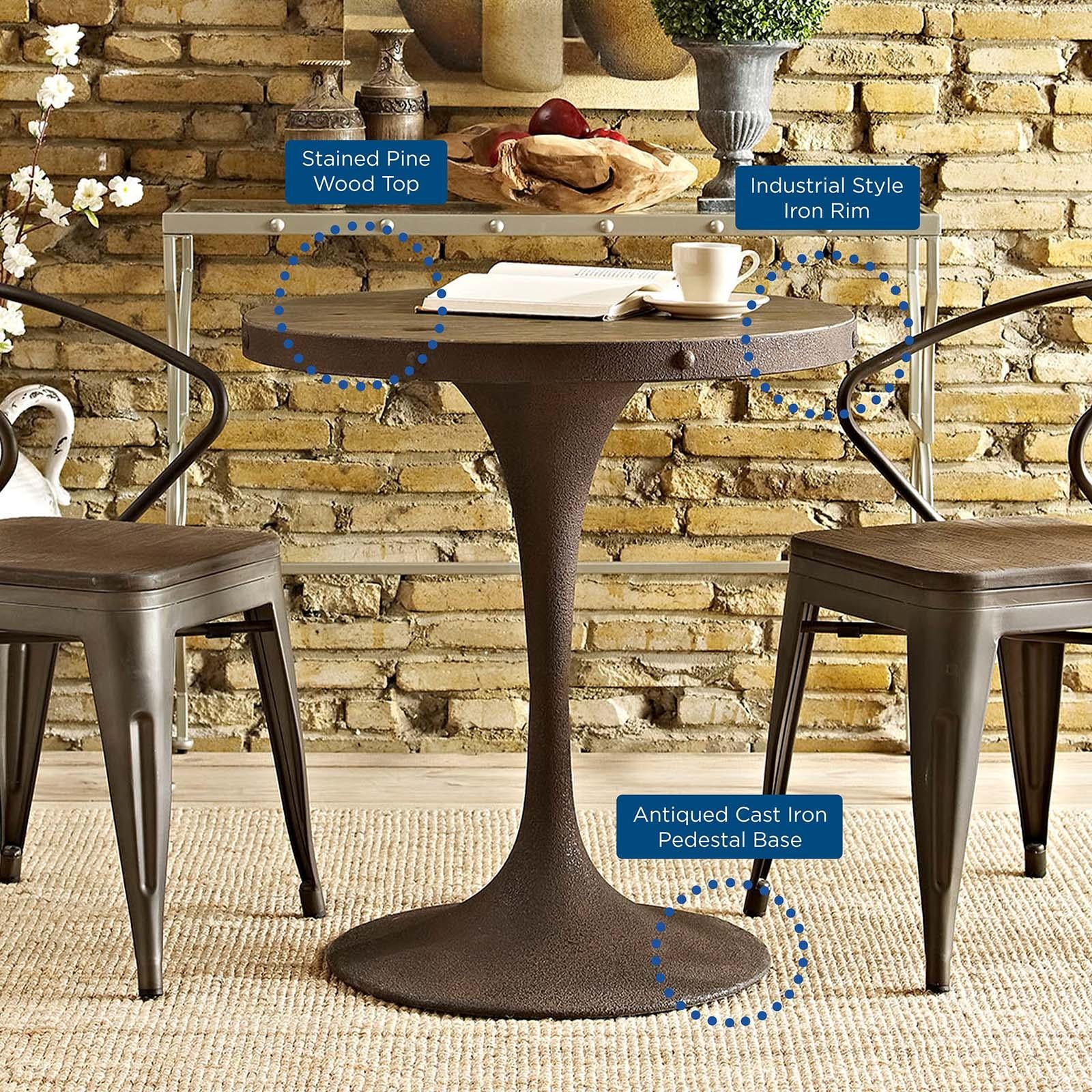 Modway Furniture Modern Drive 28" Round Wood Top Dining Table - EEI-2006