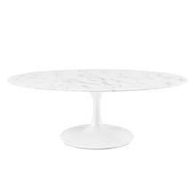 Modway Furniture Modern Lippa 48" Oval-Shaped Artificial Marble Coffee Table - EEI-2022