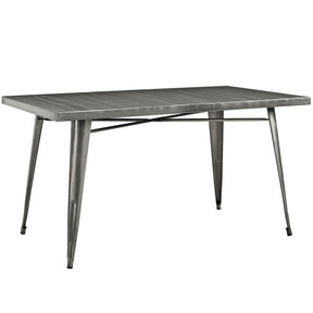 Modway Furniture Modern Alacrity Rectangle Metal Dining Table - EEI-2033