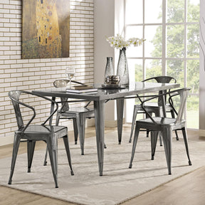 Modway Furniture Modern Alacrity Rectangle Metal Dining Table - EEI-2033