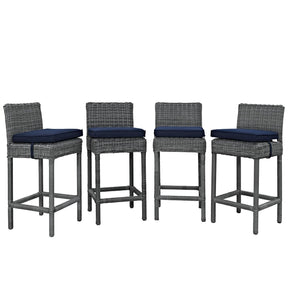 Modway Furniture Modern Summon Bar Stool Outdoor Patio Sunbrella® Set of 4 - EEI-2198