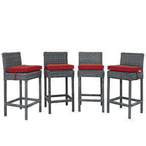 Modway Furniture Modern Summon Bar Stool Outdoor Patio Sunbrella® Set of 4 - EEI-2198