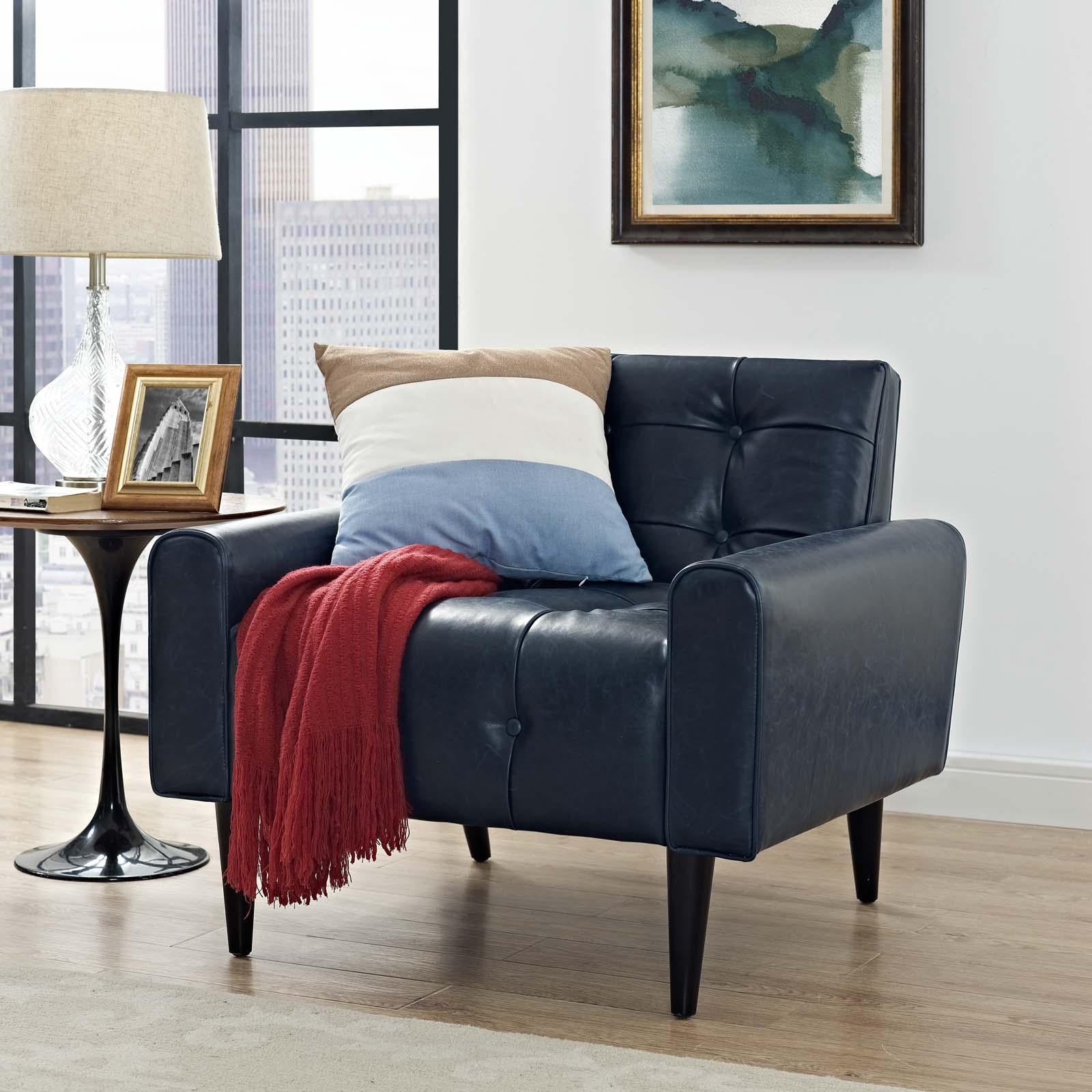 Modway Furniture Modern Delve Upholstered Vinyl Accent Chair - EEI-2327