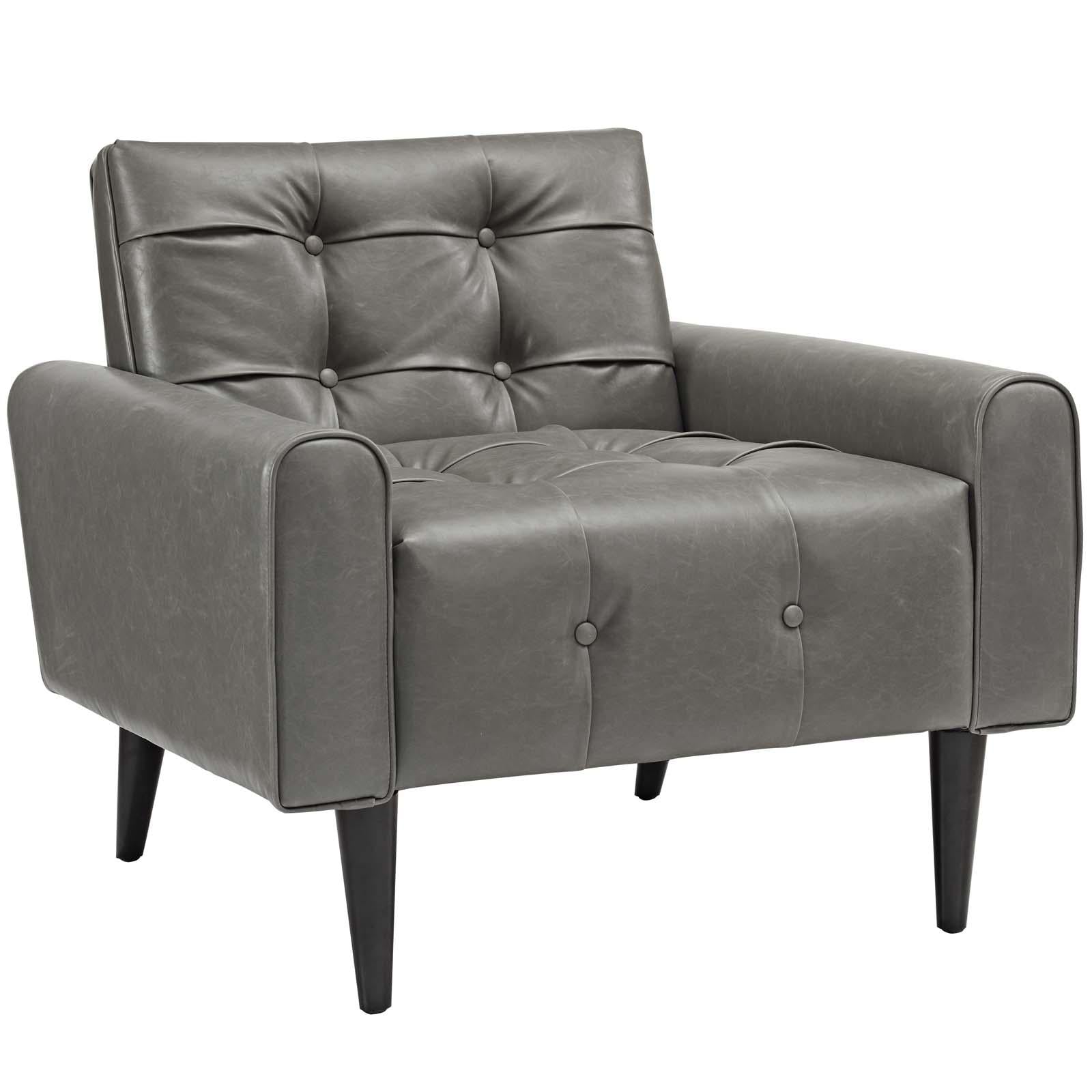 Modway Furniture Modern Delve Upholstered Vinyl Accent Chair - EEI-2327