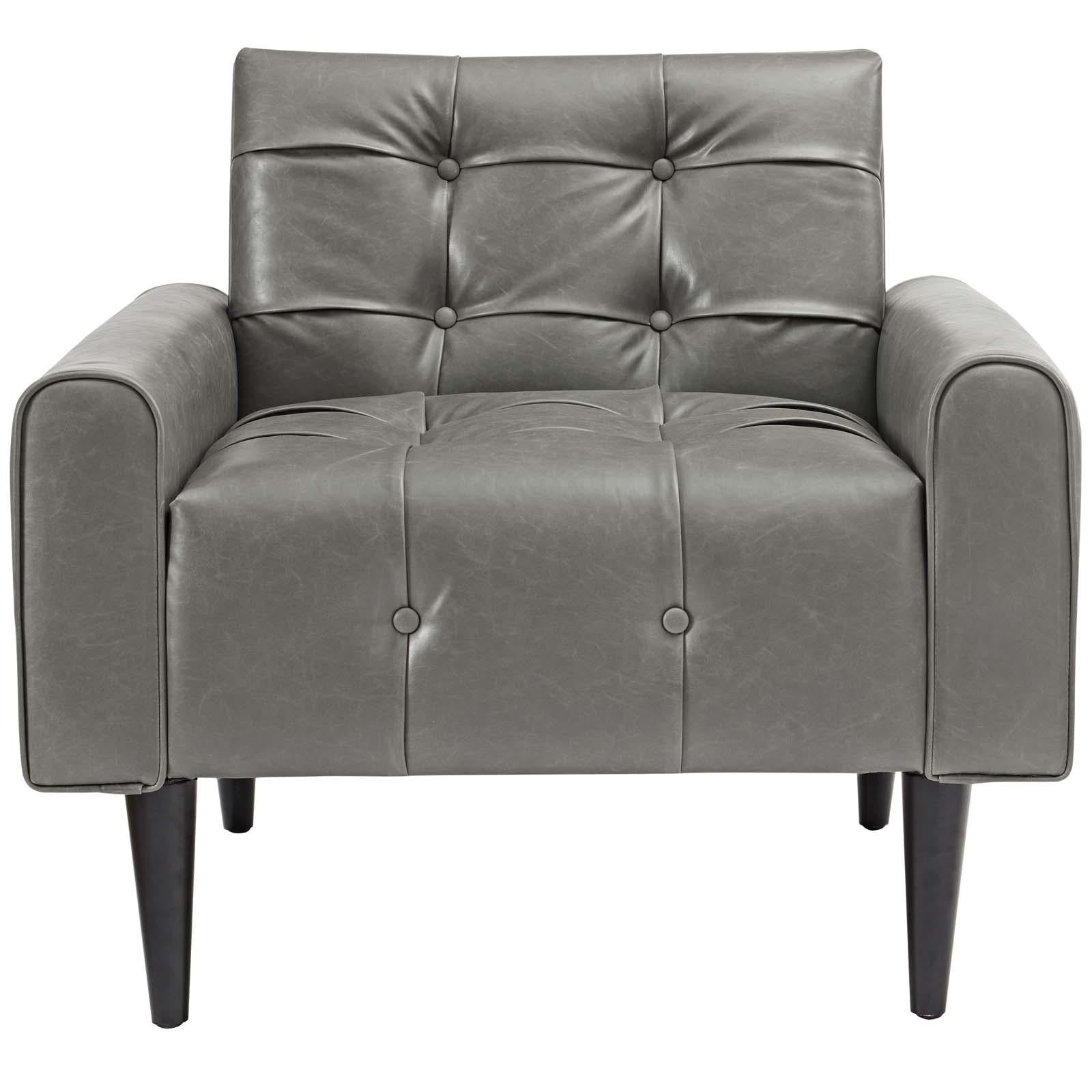 Modway Furniture Modern Delve Upholstered Vinyl Accent Chair - EEI-2327