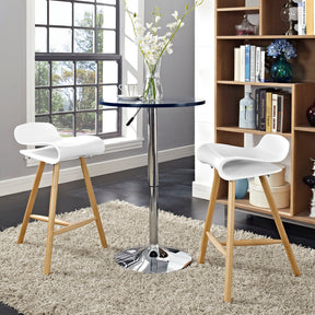 Modway Furniture Modern Clip Bar Stool Set of 2 - EEI-2405-Minimal & Modern