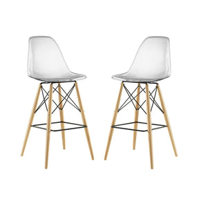 Modway Furniture Modern Pyramid Dining Side Bar Stool Set of 2 - EEI-2422