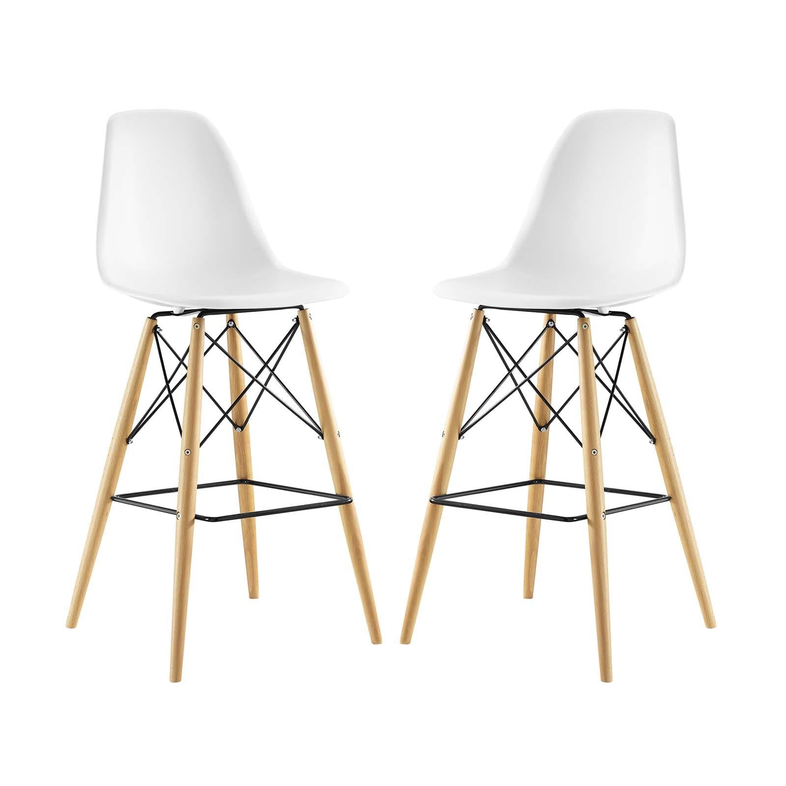 Modway Furniture Modern Pyramid Dining Side Bar Stool Set of 2 - EEI-2422